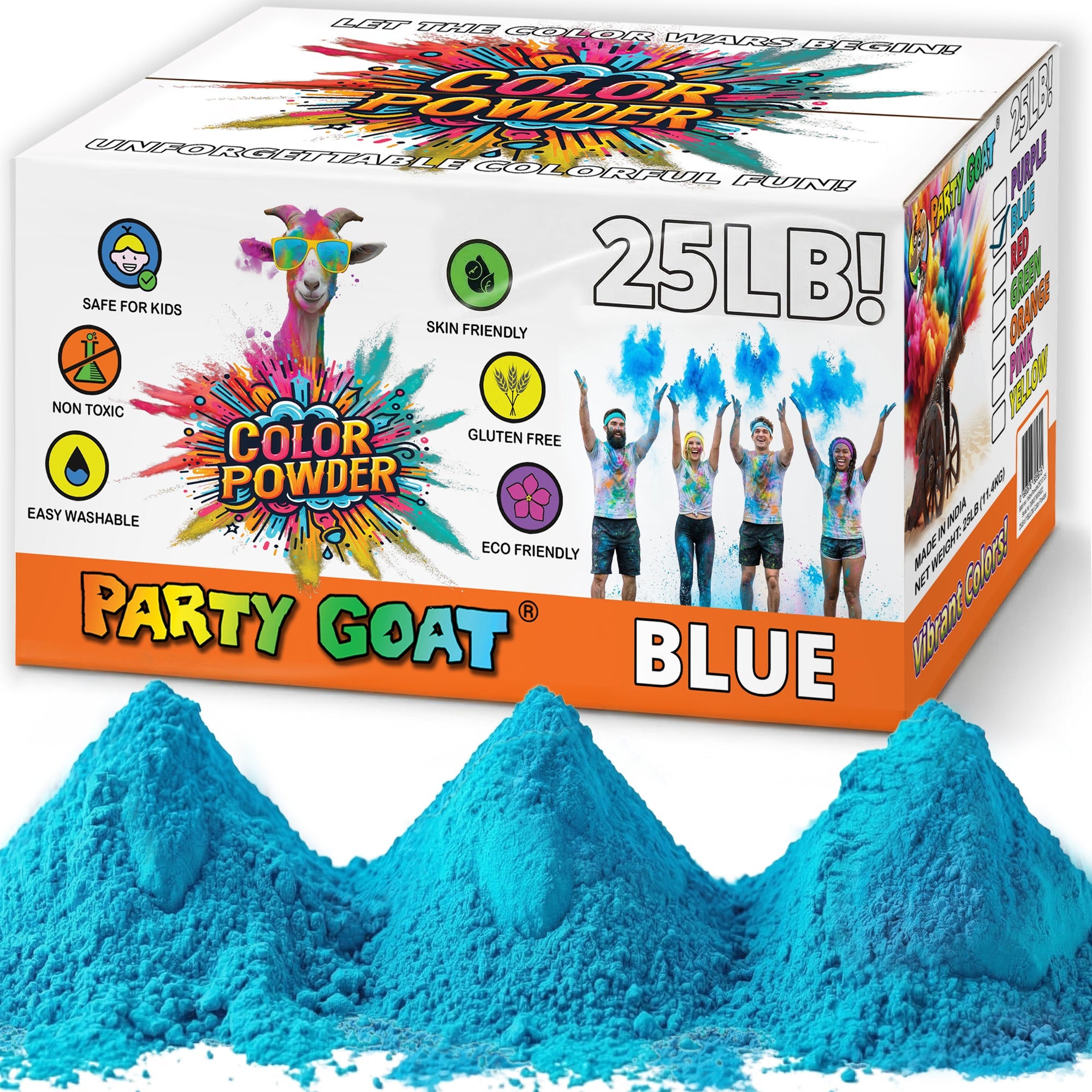 Color Run Powder 11,34 kg Bulk Holi Powder - Einzelfarbenbox