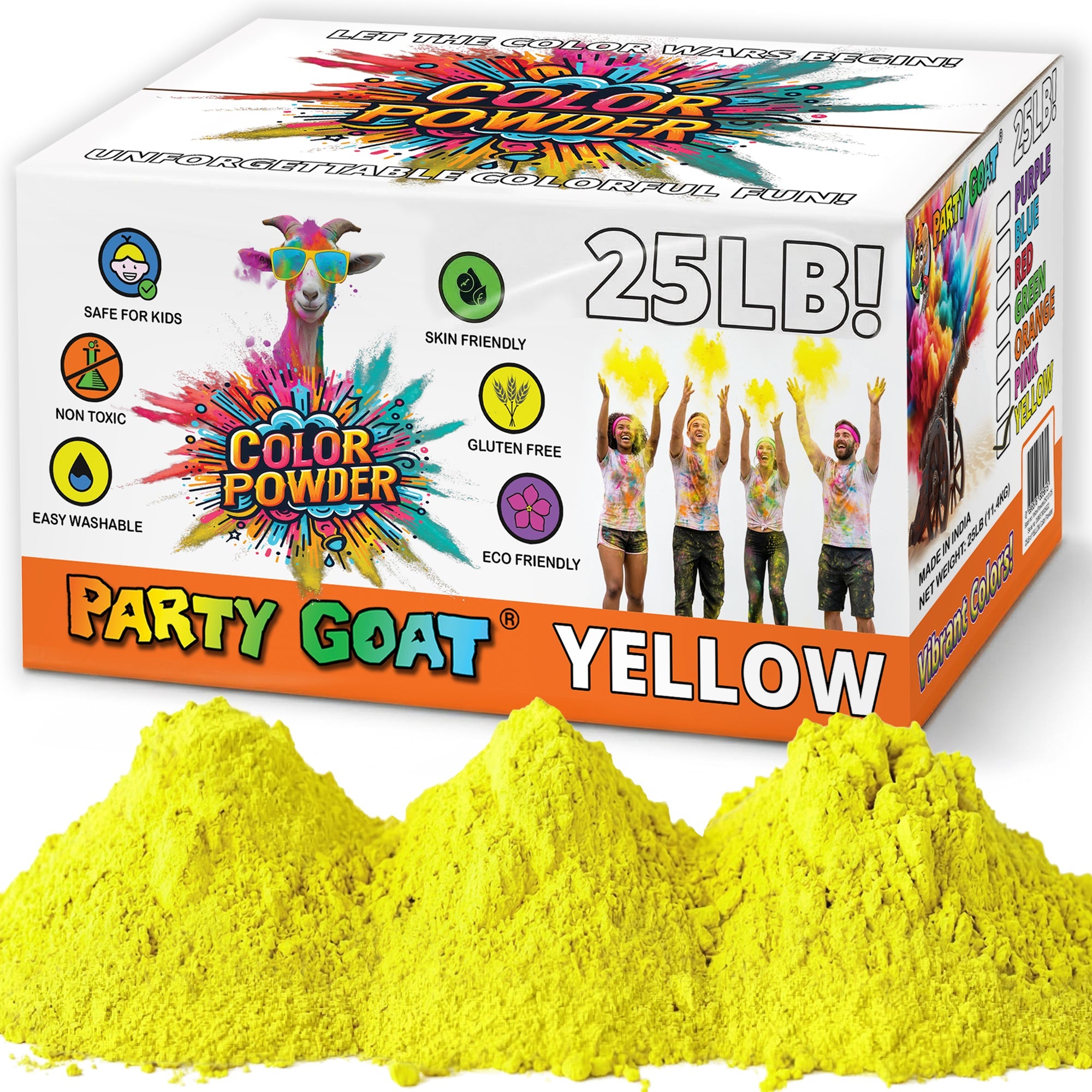 Color Run Powder 11,34 kg Bulk Holi Powder - Einzelfarbenbox