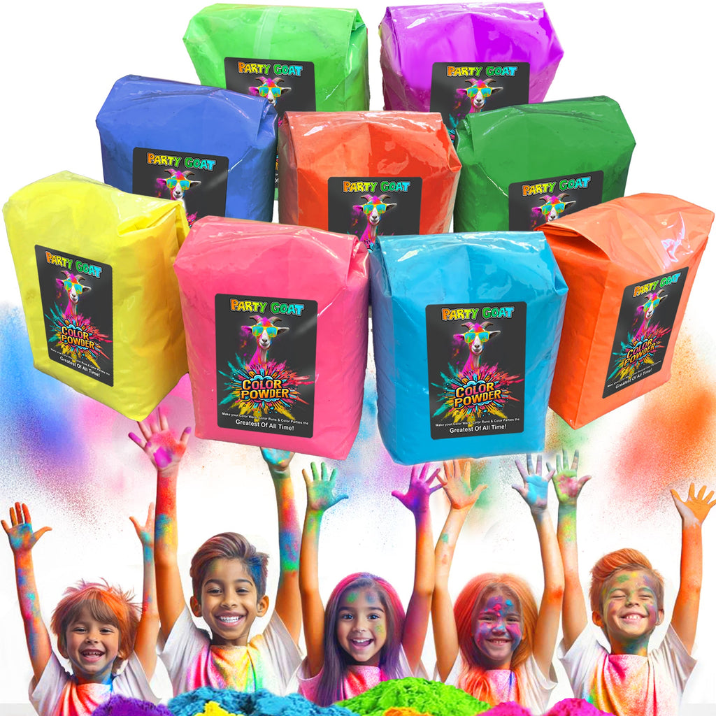 COLOR RUN POWDER: 9 Color Bulk Packung! 12,25 kg (12,3kg) für Color Wars & Events