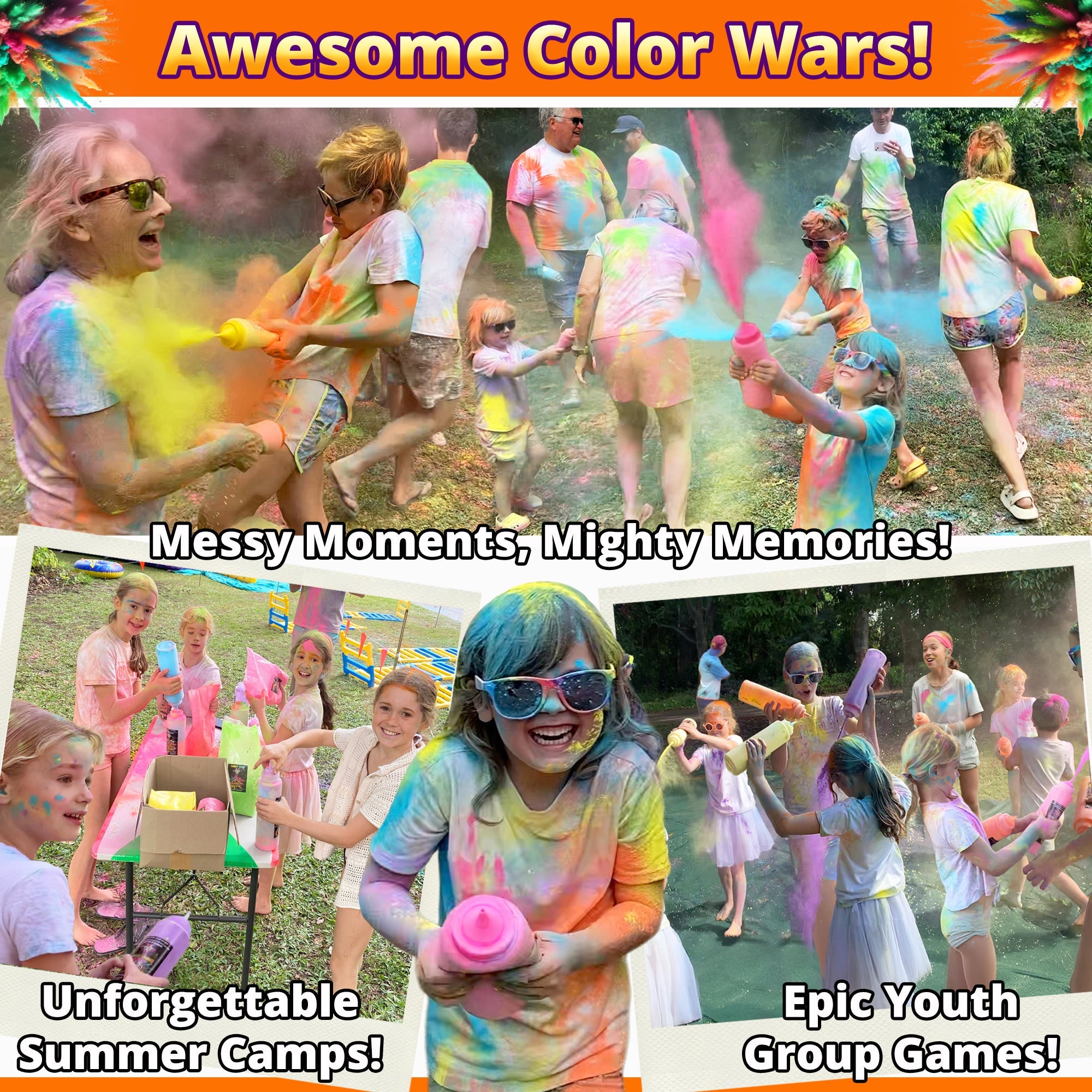 Holi Color Powder 2,72 kg - Color War & Color Run Powder - Einzelfarbenbox