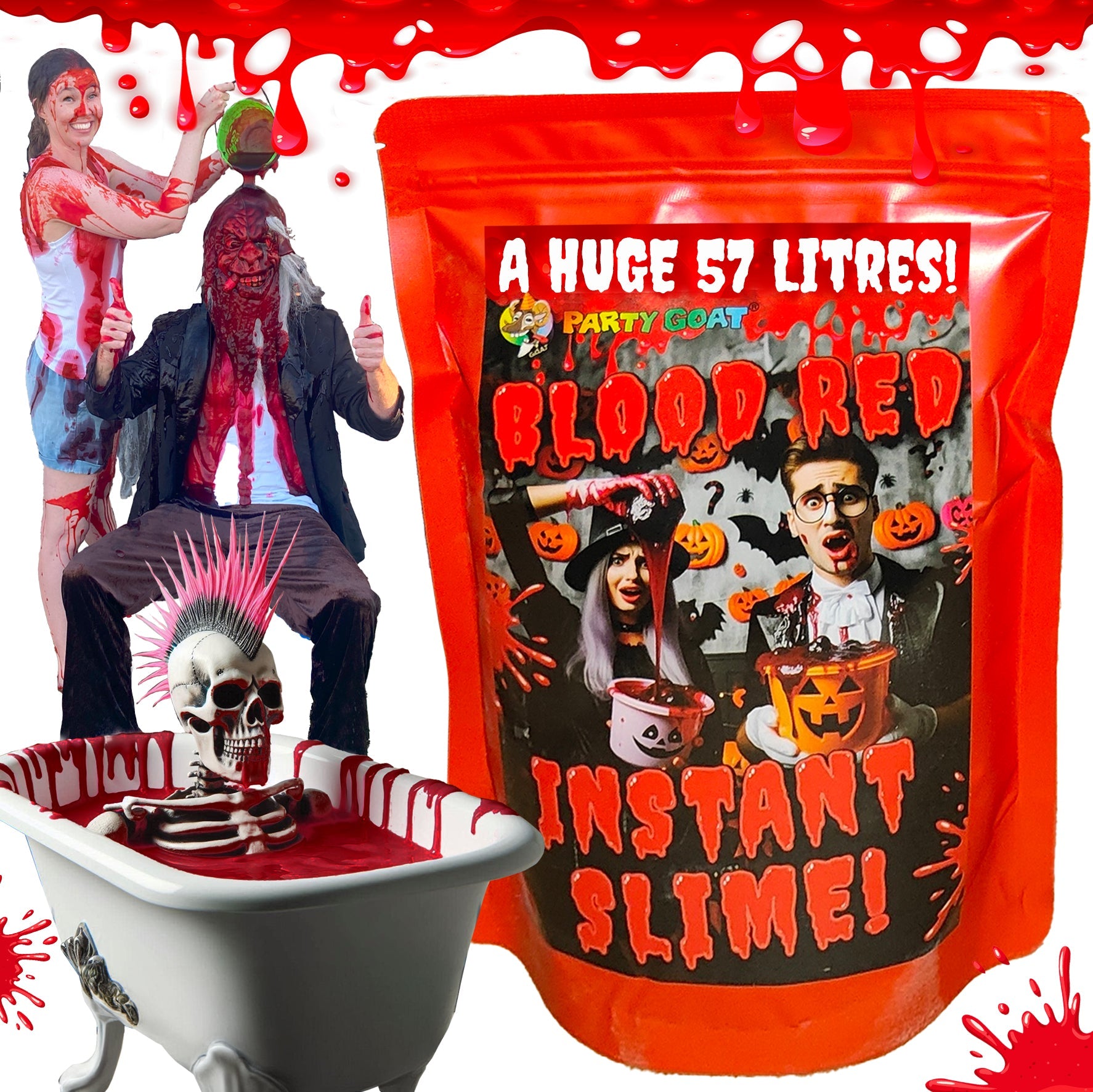 FAKE BLOOD: macht 15 Gallonen Blutrot Schleim!
