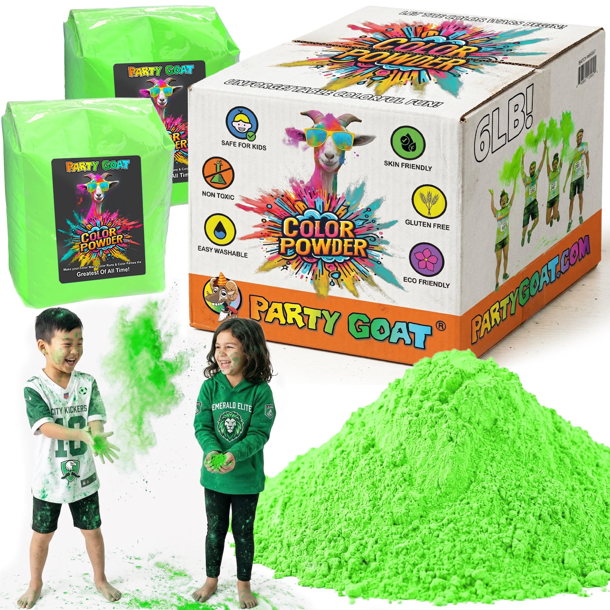 Holi Color Powder 2,72 kg - Color War & Color Run Powder - Einzelfarbenbox