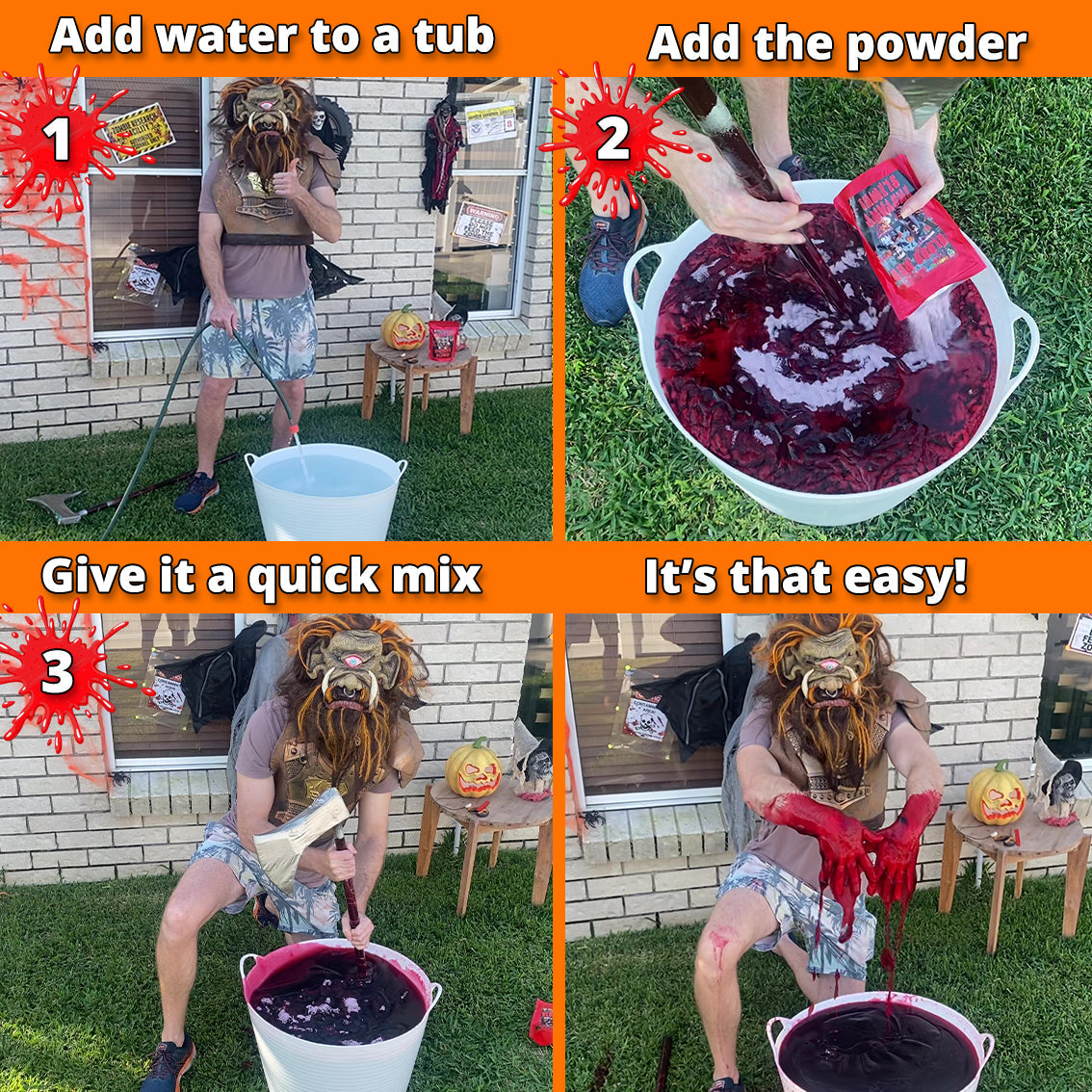 FAKE BLOOD: macht 15 Gallonen Blutrot Schleim!