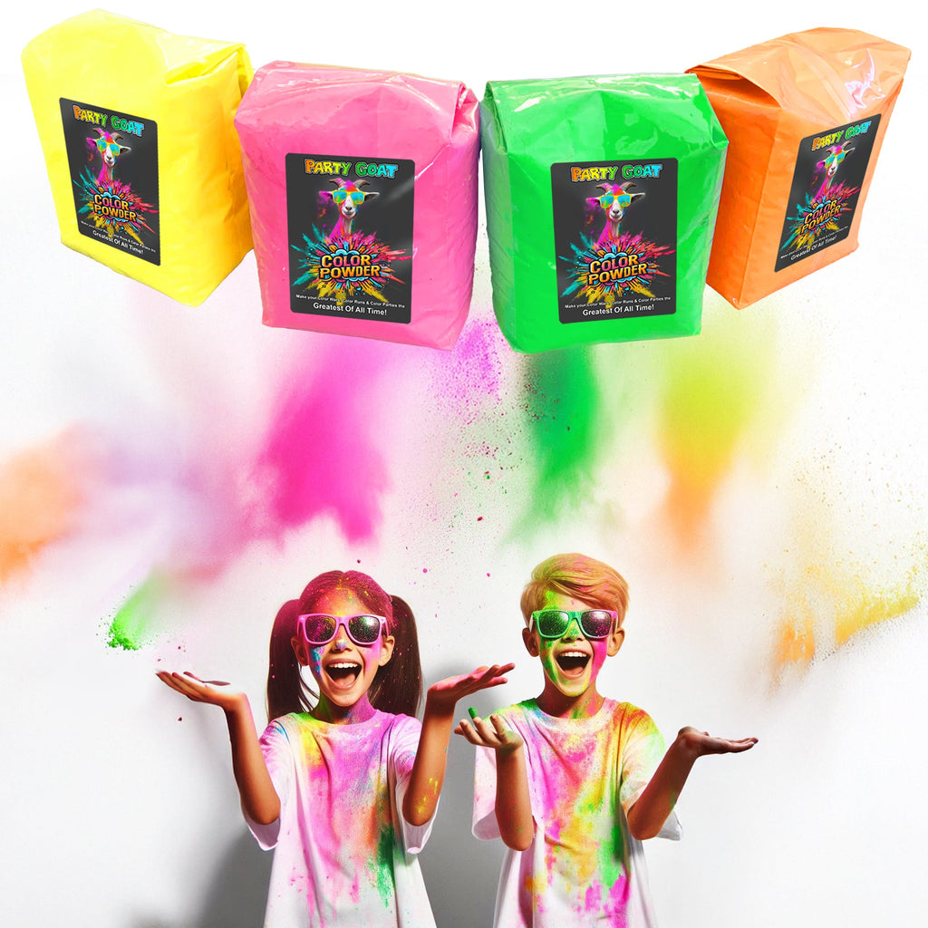 NEON COLOR POWDER: 4 Color Packung! 5,44 kg (5,5kg) für Color Runs & Glow Partys
