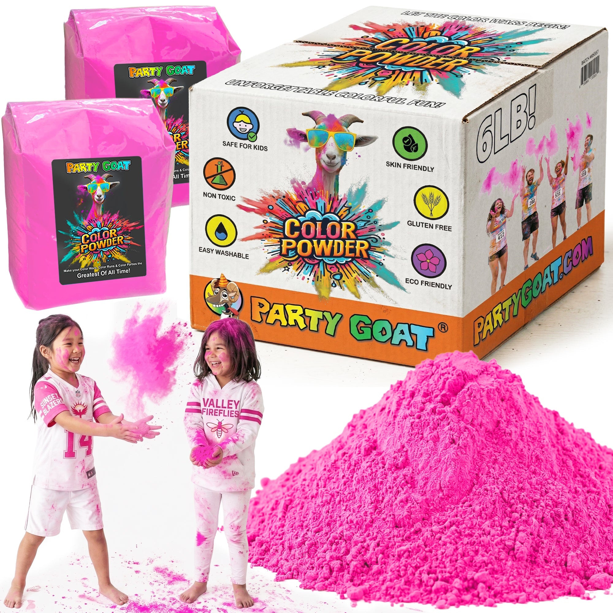 Holi Color Powder 2,72 kg - Color War & Color Run Powder - Einzelfarbenbox