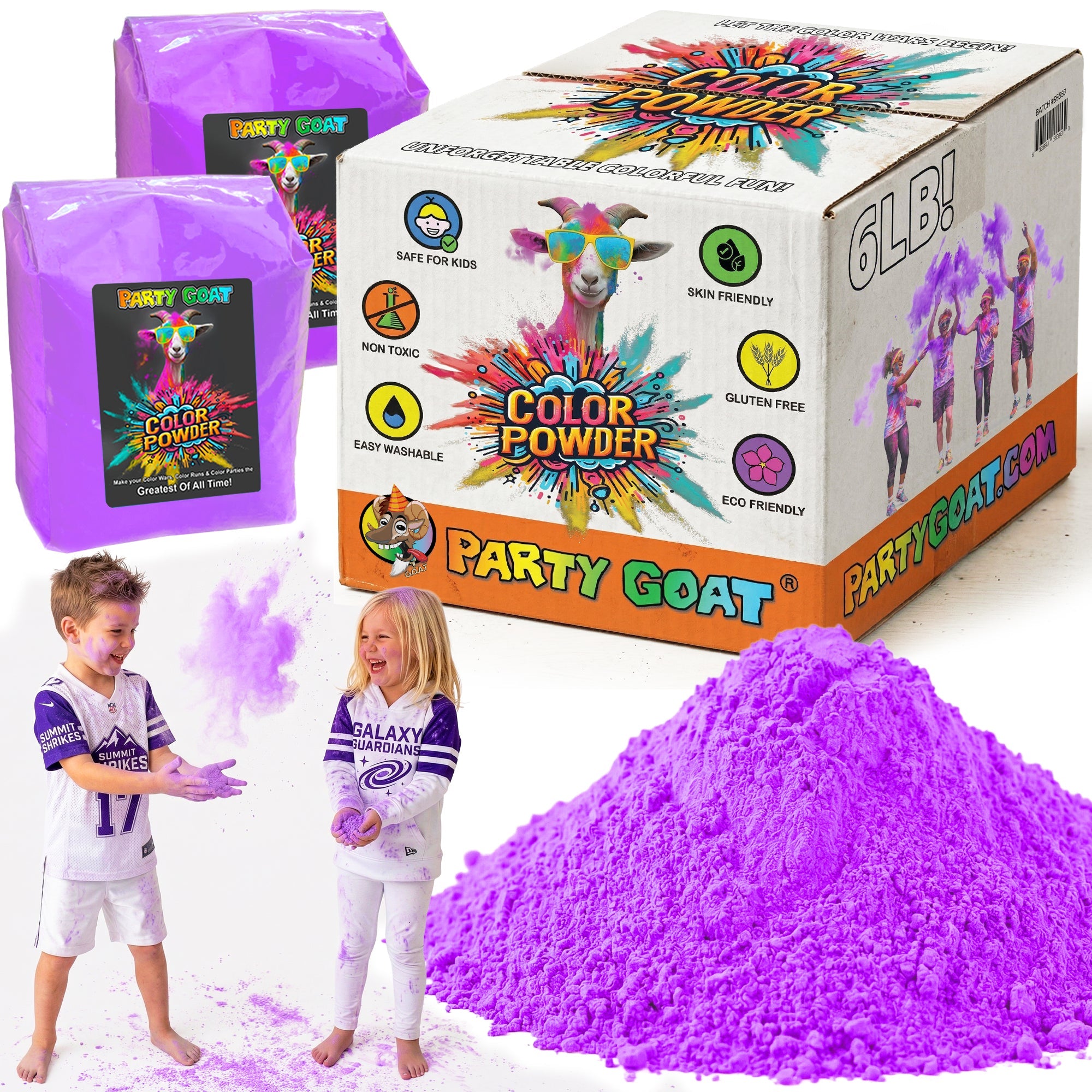 Holi Color Powder 2,72 kg - Color War & Color Run Powder - Einzelfarbenbox