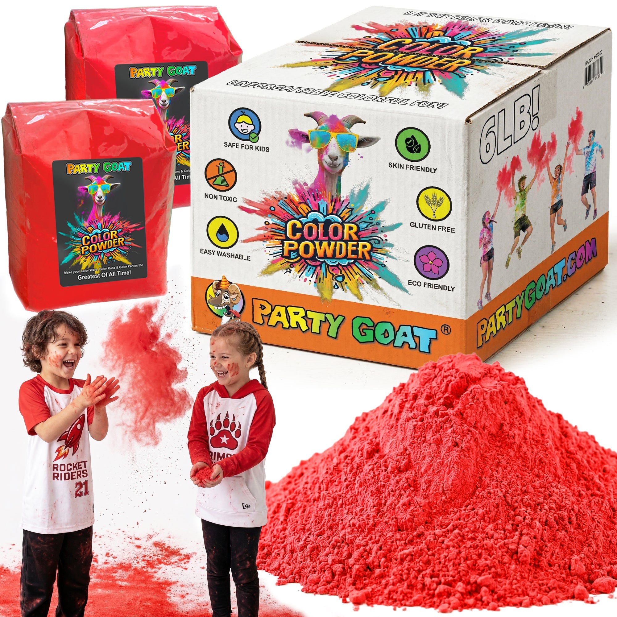 Holi Color Powder 2,72 kg - Color War & Color Run Powder - Einzelfarbenbox