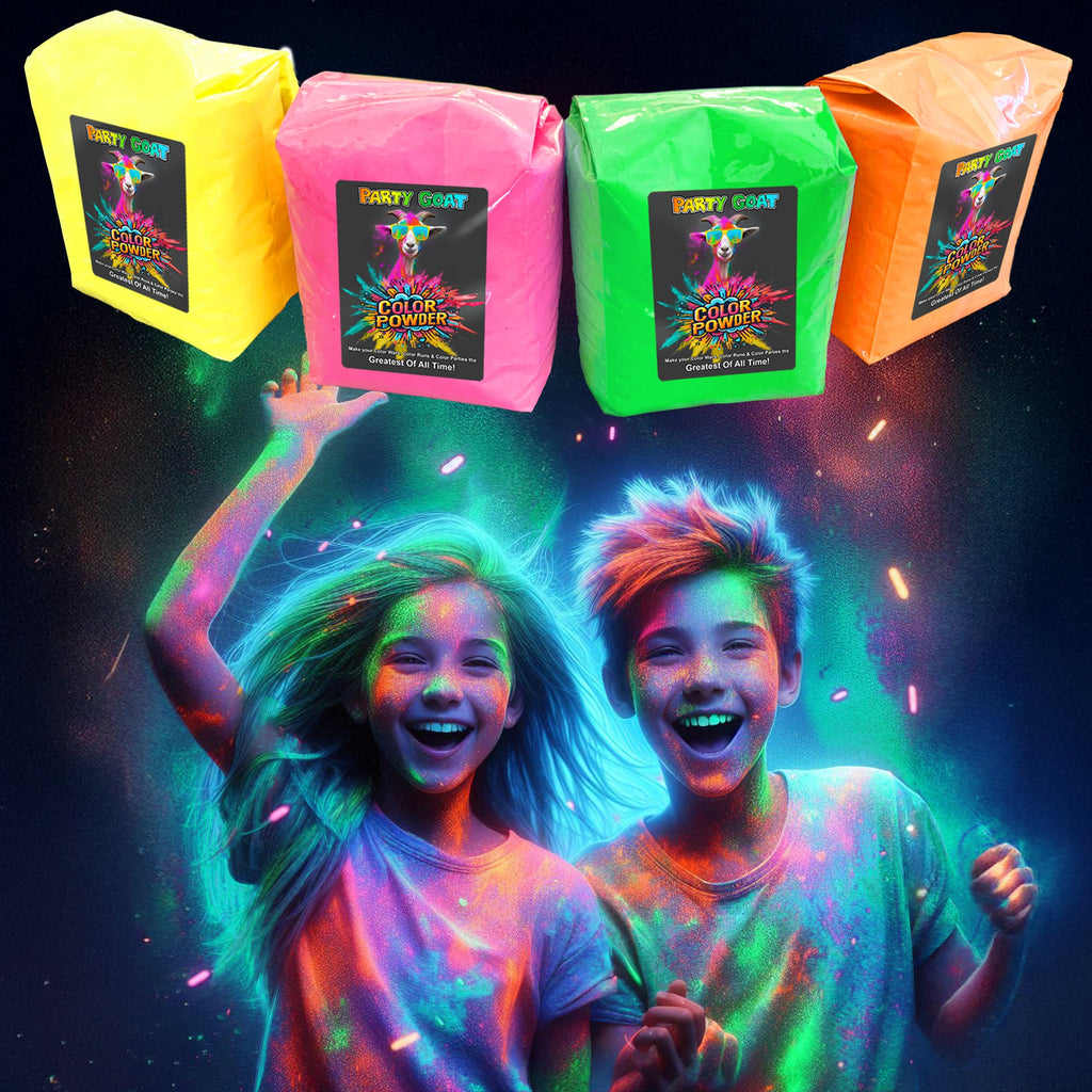 NEON COLOR POWDER: 4 Color Packung! 5,44 kg (5,5kg) für Color Runs & Glow Partys
