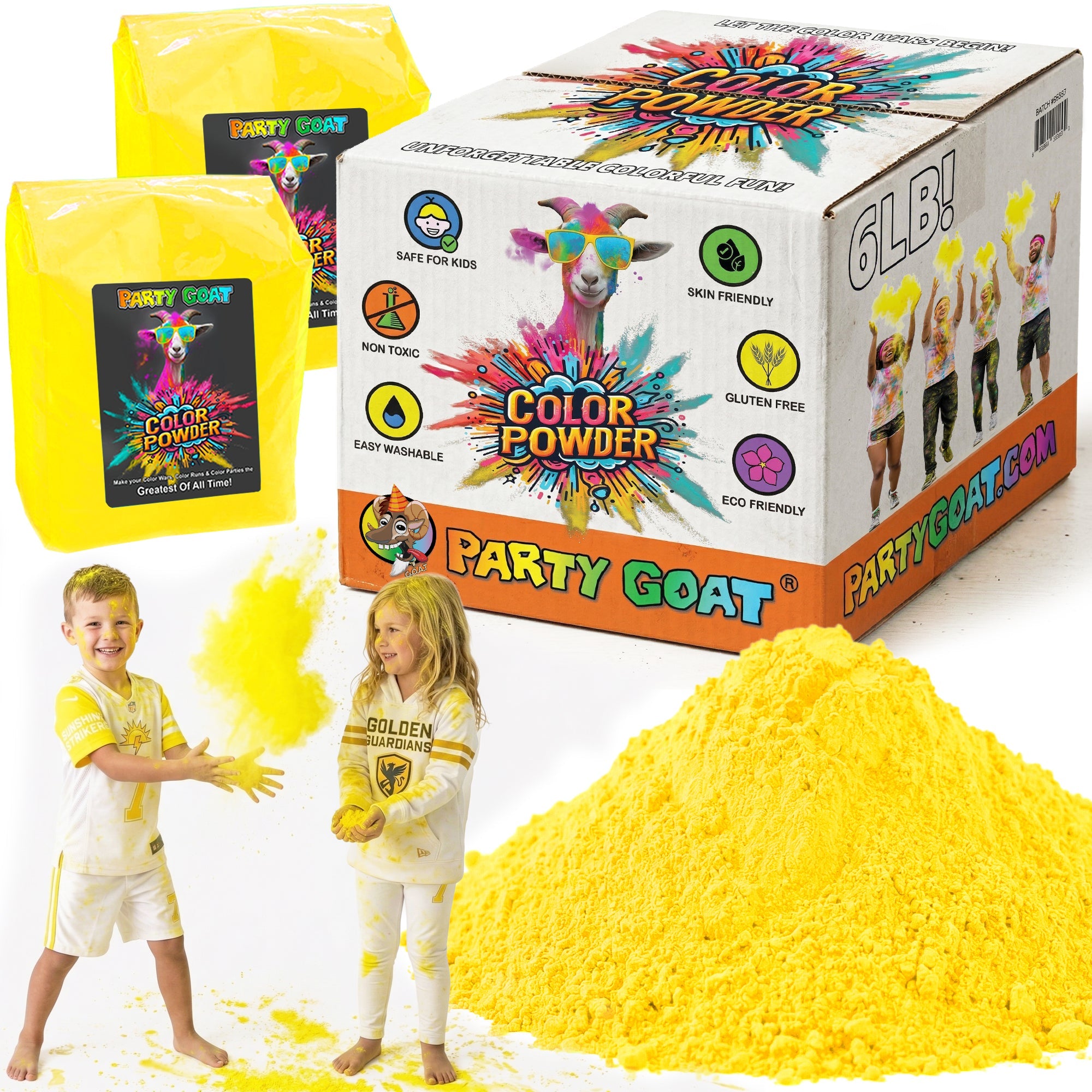 Holi Color Powder 2,72 kg - Color War & Color Run Powder - Einzelfarbenbox